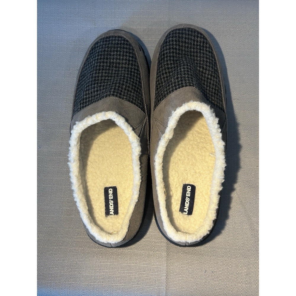 Taos Clog Slipper Dark Gray โ Suede Women Size 11 Faux Fur Lined Mule